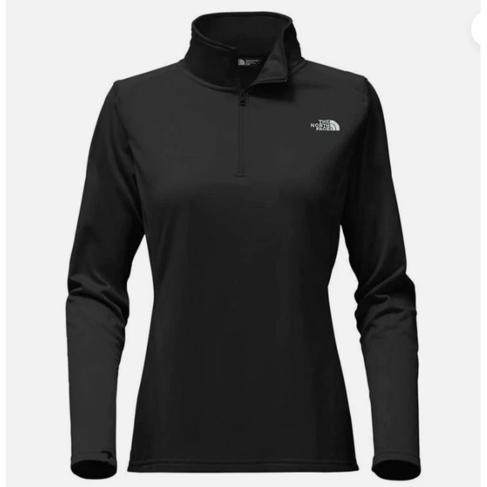 The North Face Tech Glacier Fleece Jacket Wmn XL Qtr Zip Soft Shell Black Gorp